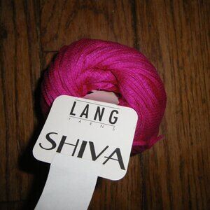 1 Small Ball Lang Yarns Shiva 100% Cotton Yarn - Color Magenta - 112 m